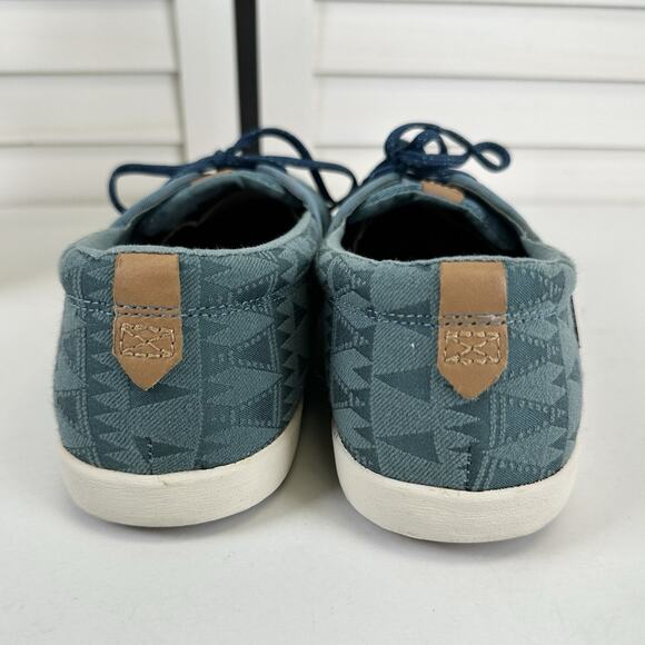 Teva Willow Teal Lace Up Canvas Sneaker Flats Slip Resistant Womens Size 10 - Picture 5 of 10